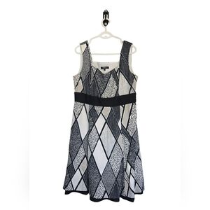 TRIBAL Sleeveless Midi Knee Length Dress Size 12 Abstract Neutral Corpcore